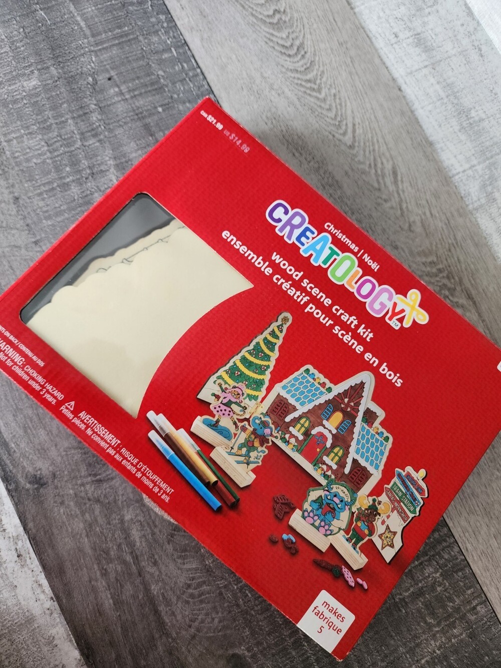 Creatology 3D Christmas Wood Scene Craft Kit House Noel Holiday Kids NEW